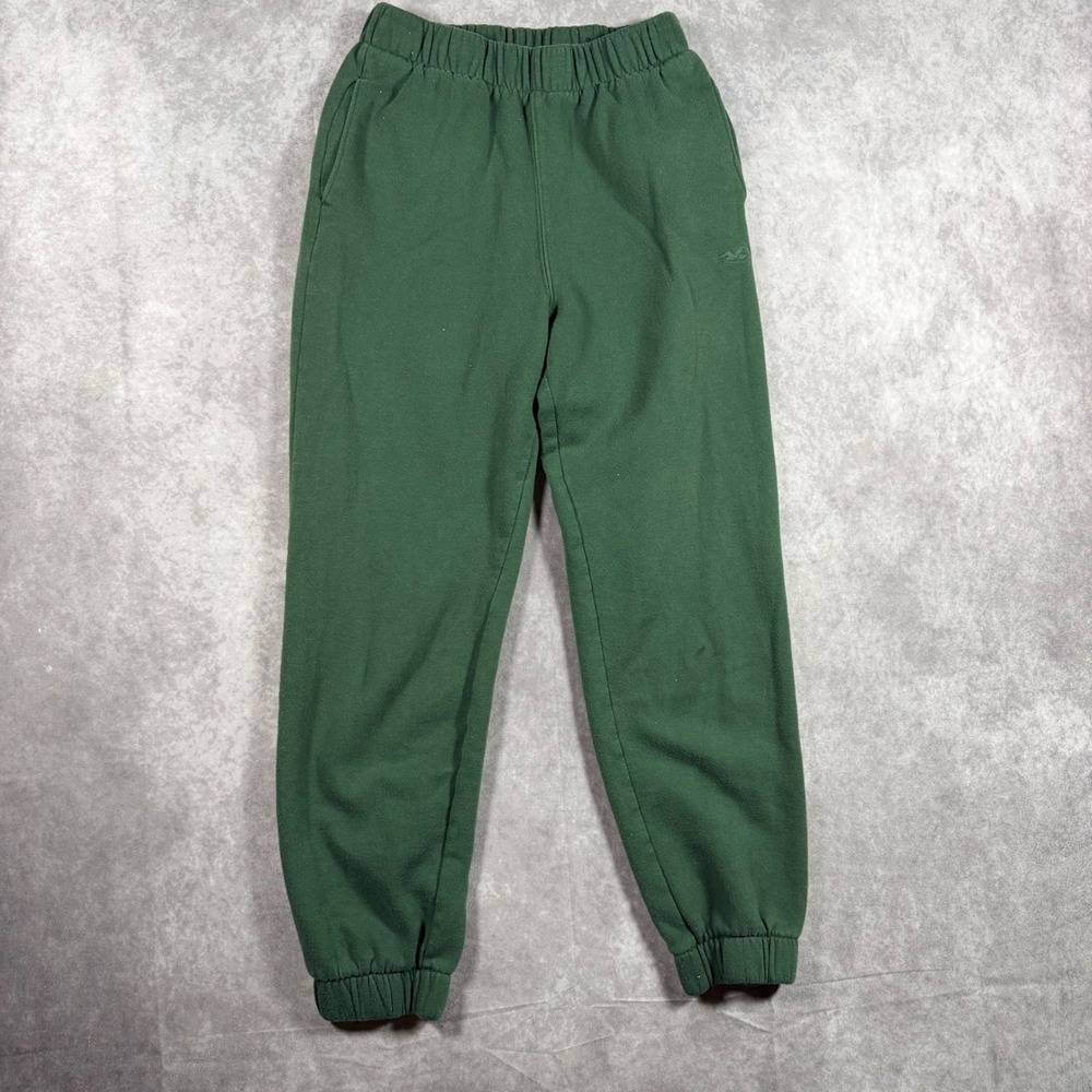 Hollister Ultra High Rise Joggers Forest Green XS Fleece Sweatpants Loungewear